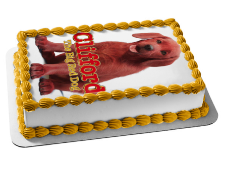 Clifford the Big Red Dog Edible Cake Topper Image ABPID54905 Discount