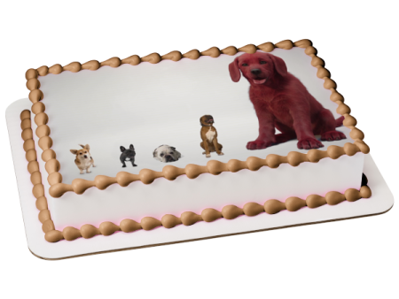 Clifford the Big Red Dog T-Bone Cleo Machiavelli Edible Cake Topper Image ABPID54903 Discount