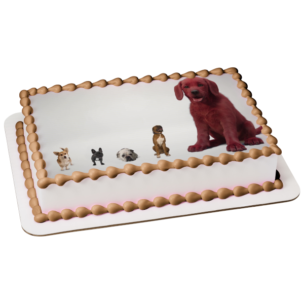 Clifford the Big Red Dog T-Bone Cleo Machiavelli Edible Cake Topper Image ABPID54903 Discount