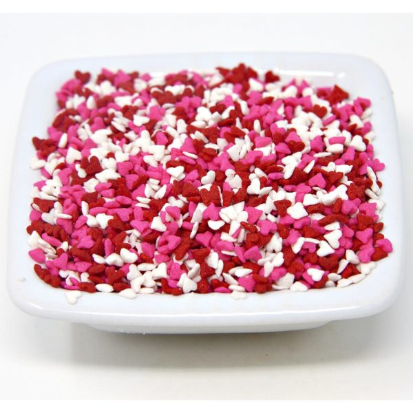 Mini Red, White, & Pink Heart Shapes Sprinkles For Discount