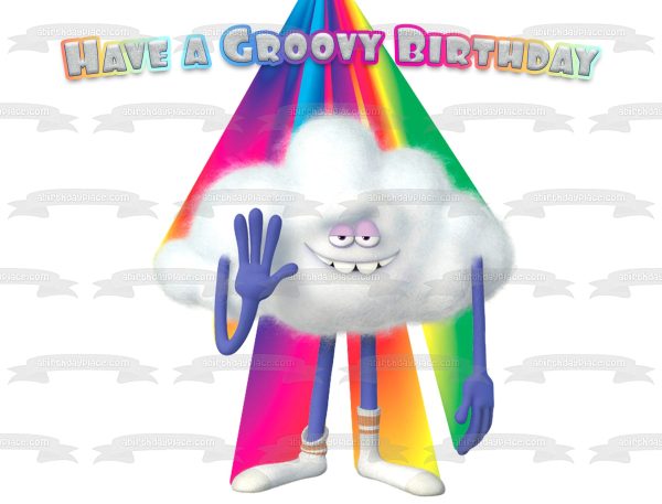 Trolls Cloud Guy Groovy Birthday Edible Cake Topper Image ABPID55087 Hot on Sale