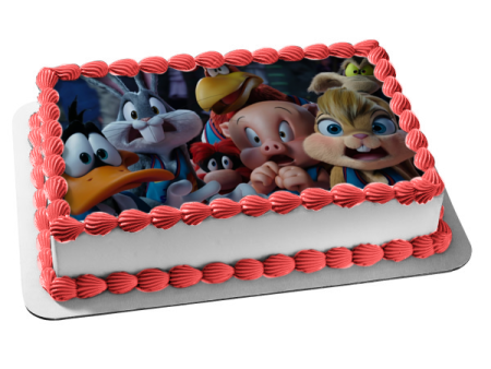 Space Jam: A New Legacy Bugs Bunny Daffy Duck Porky Pig Edible Cake Topper Image ABPID54860 Online now