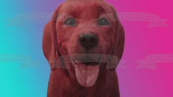 Clifford the Big Red Dog with a Tie Dye Background Edible Cake Topper Image ABPID54904 Discount