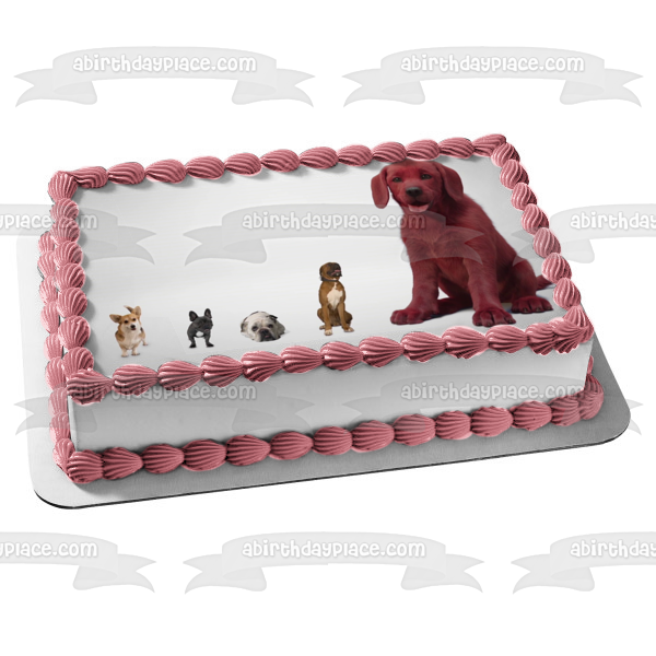 Clifford the Big Red Dog T-Bone Cleo Machiavelli Edible Cake Topper Image ABPID54903 Discount