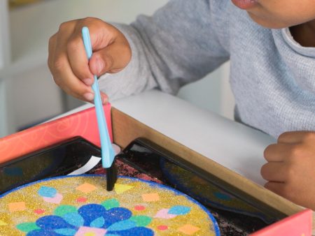 Make Your Own Rangoli Mandala Sand Art Kit - 4 cardboard coasters Online Hot Sale