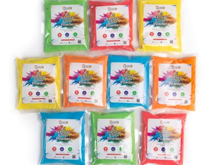 Non-Toxic Holi Color Powder- Pack of 10 Supply