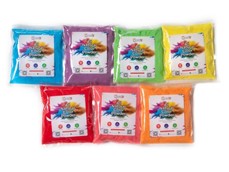 All-Natural Holi, Non-Toxic, Washable, Color Powder - 100 gm Pack of 7 Hot on Sale