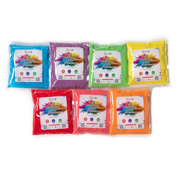 All-Natural Holi, Non-Toxic, Washable, Color Powder - 100 gm Pack of 7 Hot on Sale