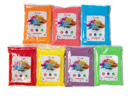 All-Natural Holi, Non-Toxic, Washable, Color Powder - 1 LB, pack of 7 Cheap