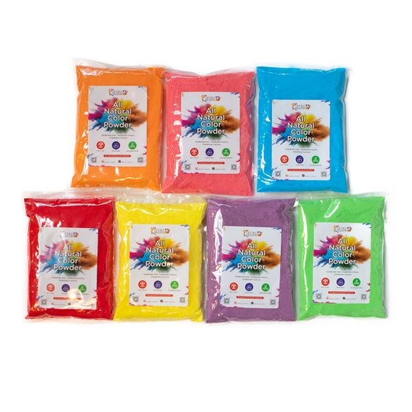 All-Natural Holi, Non-Toxic, Washable, Color Powder - 1 LB, pack of 7 Cheap