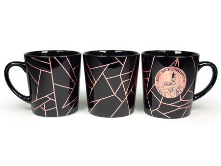 Black Rose Gold Split Rock Mug Online now