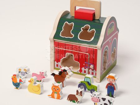 Montessori Wooden Farmhouse Online now