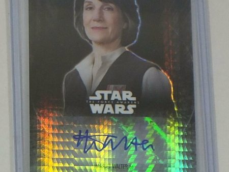 Harriet Walter Autograph Card Star Wars Force Awakens Prism Refractor #14 50 Supply