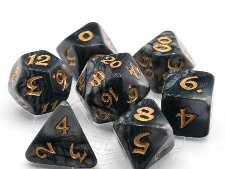 7pc RPG Set - Elessia - Shale with Gold Sale