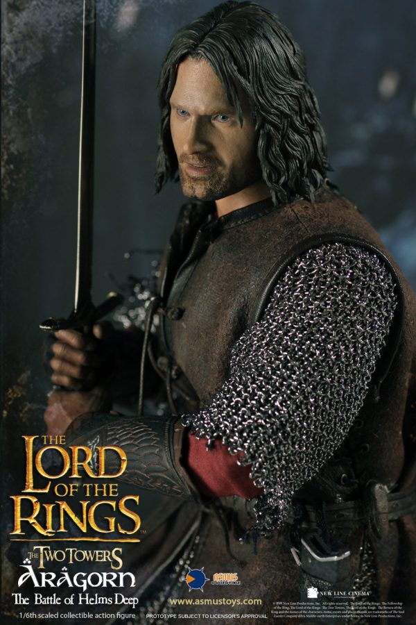 Asmus Lord of the Rings Lotr Aragorn at Helms Deep 1:6 Scale Figure on Sale