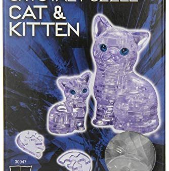 Cat With Kitten 3d Crystal Puzzle on Sale