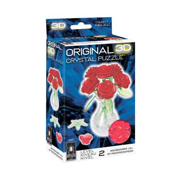 Roses in Vase 3d Crystal Puzzle Discount