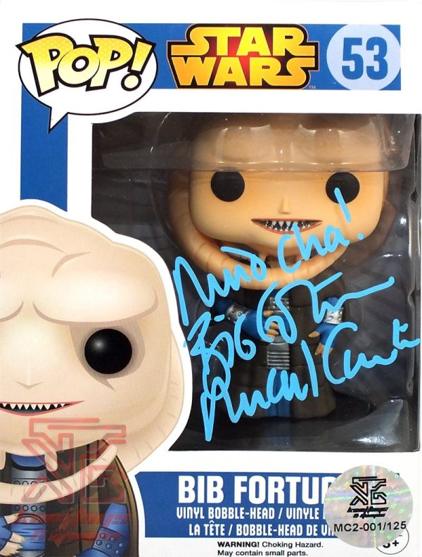 Bib Fortuna Pop! Signed Michael Carter Star Wars Funko Figure LE 125 COA Fashion