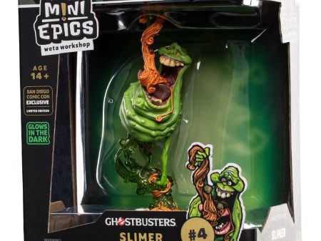 Weta Mini Epics Ghostbusters Slimer Glow in the Dark SDCC Figure Damaged Box For Sale