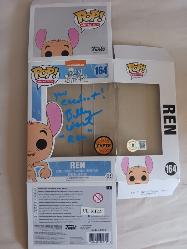 Billy West Signed Ren Funko Chase Replacement Box w   You eeediot  Beckett COA Hot on Sale