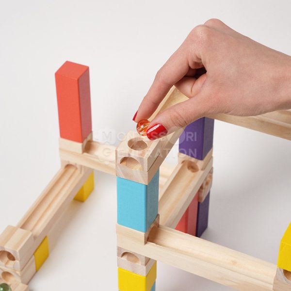 Montessori Wooden Marble Run Discount