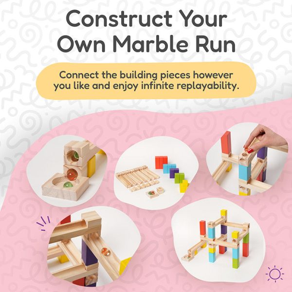 Montessori Wooden Marble Run Discount