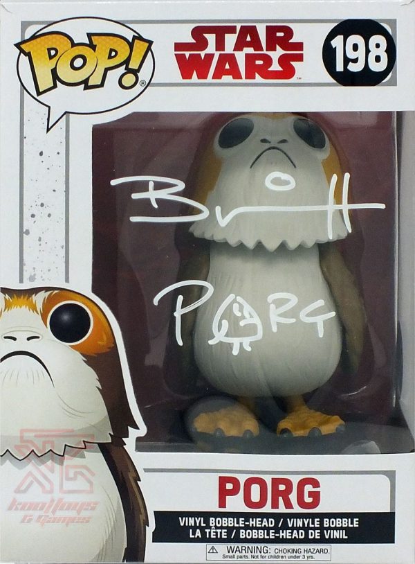 Porg #198 - Star Wars: The Last Jedi Funko Pop! Figure Signed By Brian Herring Discount