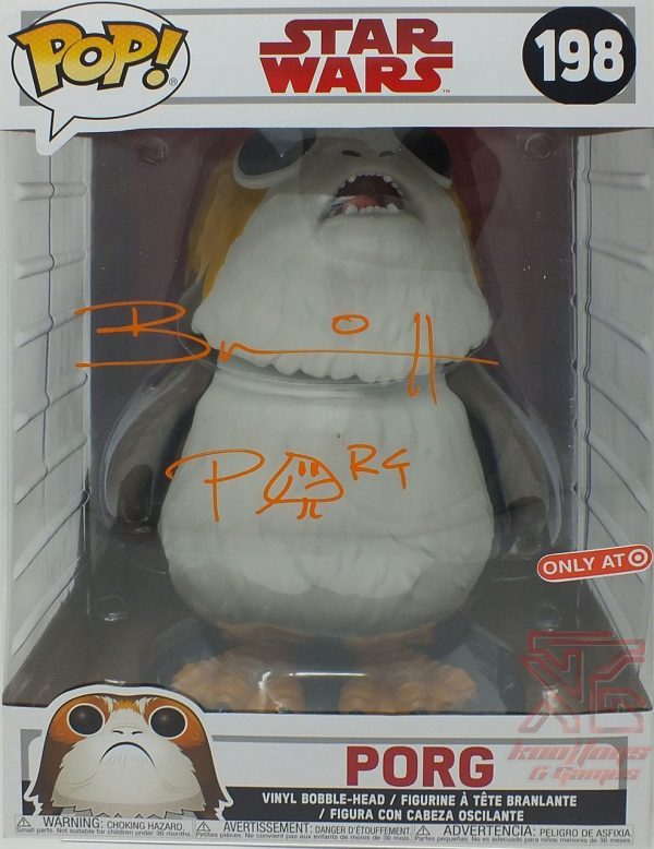 Porg #198 10  Inch Star Wars Funko Pop! Target Exclusive Signed Brian Herring Online Hot Sale