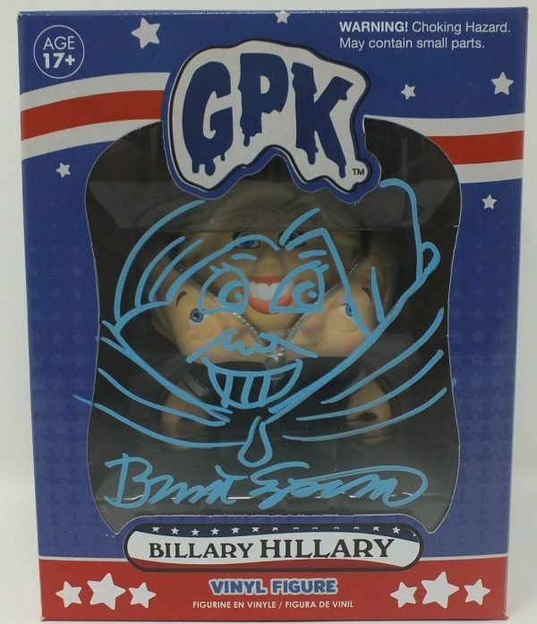 Billary Hillary Garbage Pail Kids Vinyl Figure Signed Brent Engstrom w  Doodle For Discount